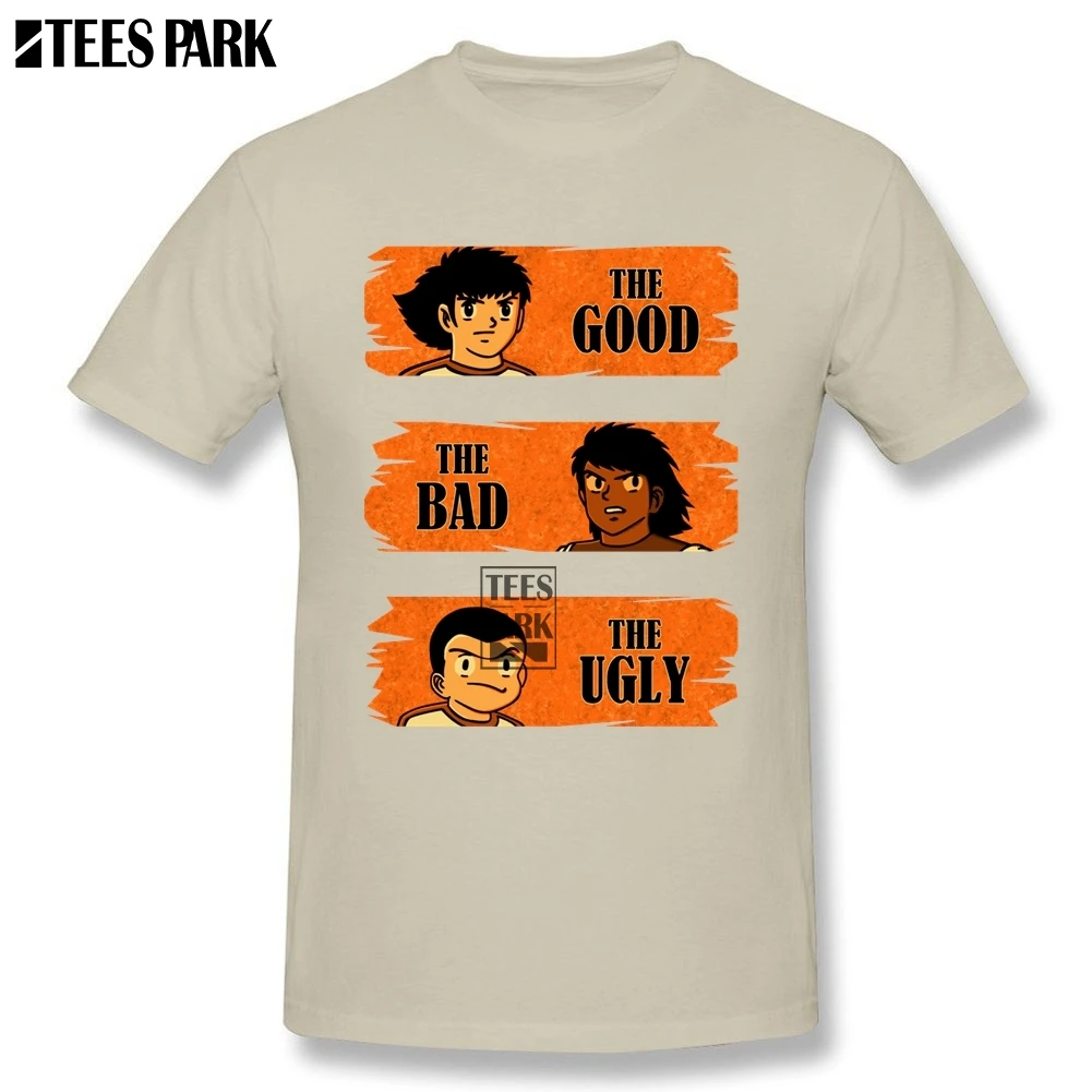 Summer Men Shirt Captain Tsubasa The Good Bad Ugly Fitted T Shirts Top Tee Plus Size Youth Best Discount | Мужская одежда