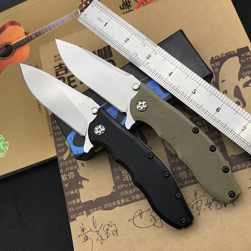 

Hot ZT 0562 9CR18MOV Folding Knife G10 Handle Outdoor Survival Camping Bearing quick opening Tool Edc Tactical Pocket Knives