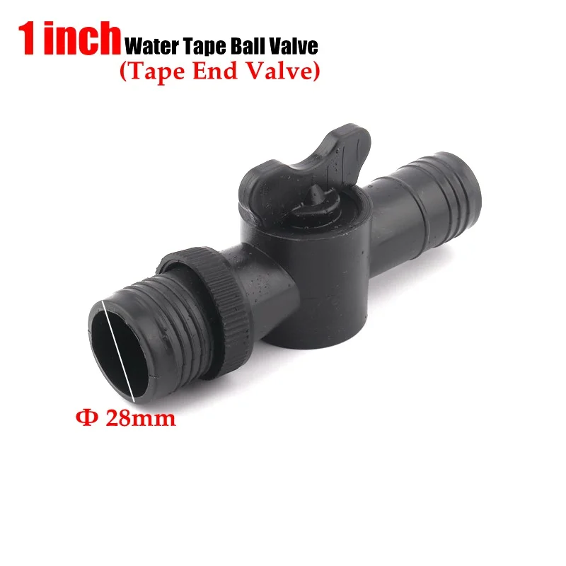 " Φ28mm 2" Φ50mm тонкий мягкий спрей лента соединитель клапан микро орошения водопровод капельного шланга соединения фитинги для труб - Цвет: End Valve