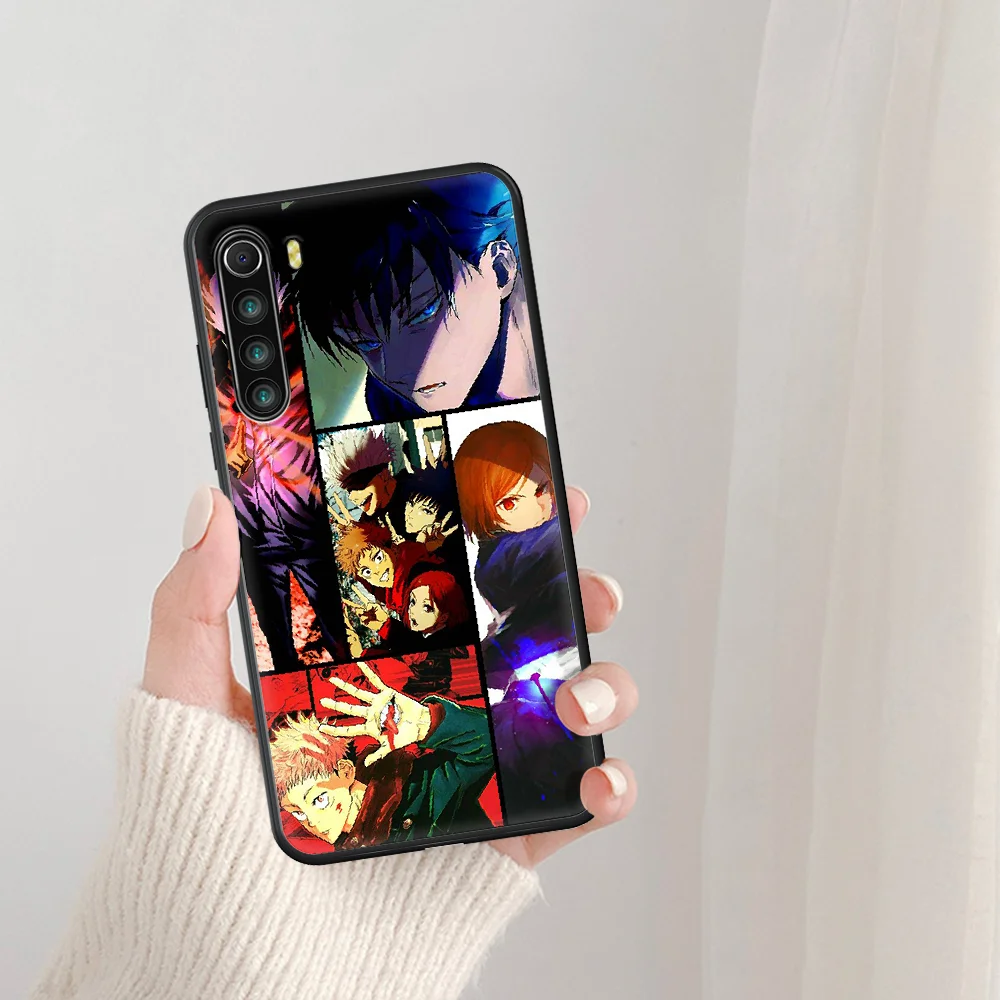 

Jujutsu Kaisen Satoru Gojo anime Phone Case For Xiaomi Redmi Note 7 8 8T 9 9S 4X 7 7A 9A K30 Pro Ultra black Cell Trend Funda