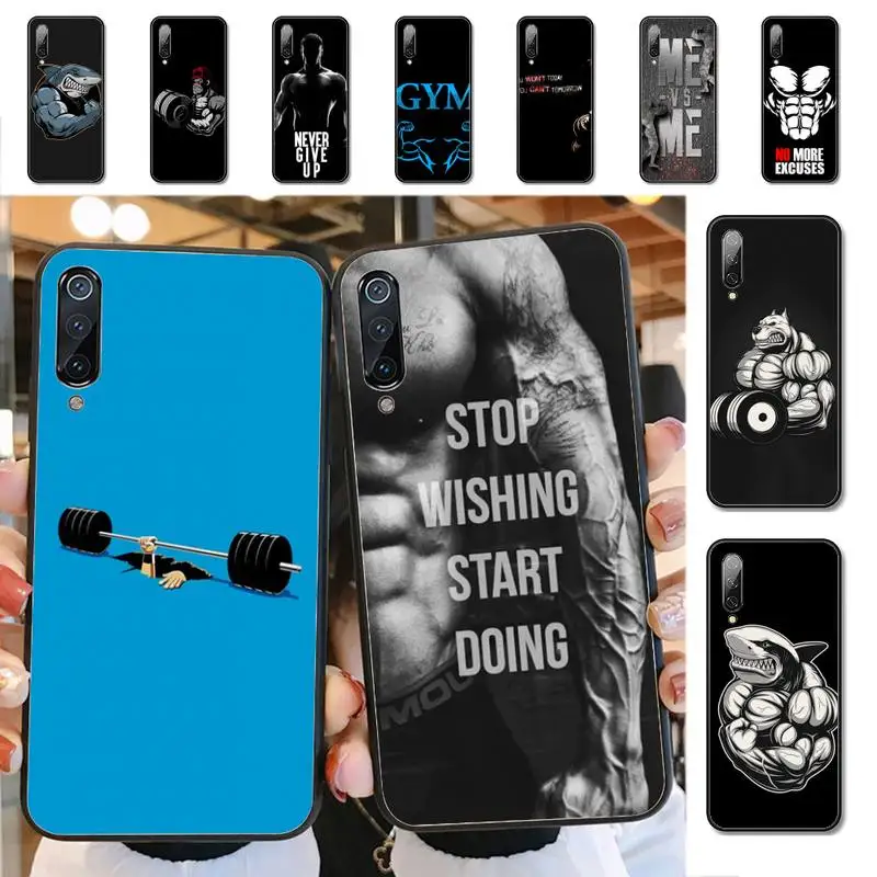 

YNDFCNB Bodybuilding Gym Fitness Phone Case for Xiaomi mi 5 6 8 9 10 lite pro SE Mix 2s 3 F1 Max2 3