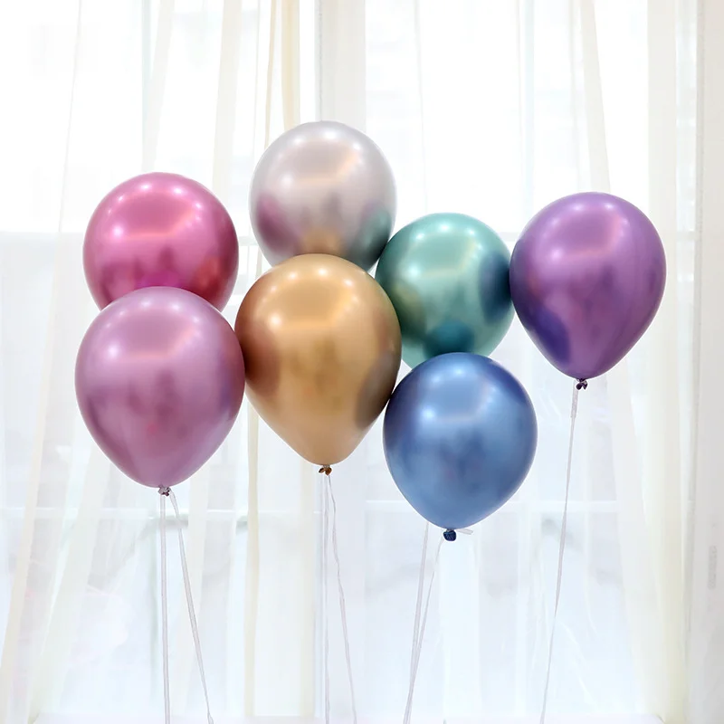 

50Pcs Christmas Decorations Metallic Latex Balloons 10 Inch Gold Silver Ballon Wedding Decorations Birthday Party