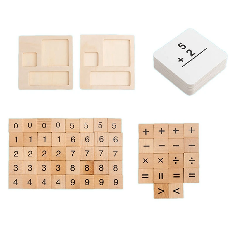 

1 Set Wooden Toys Mathematics Count & 1 Set Globe World Map Learning Toys