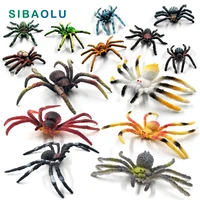 14pcs simulation spiders figurine animal model diy home decor bonsai miniature fairy garden decoration accessories modern figure