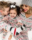 Рождественский комплект для родителей и детей, семейные одинаковые наряды с принтом, осенне-зимняя одежда с оленем