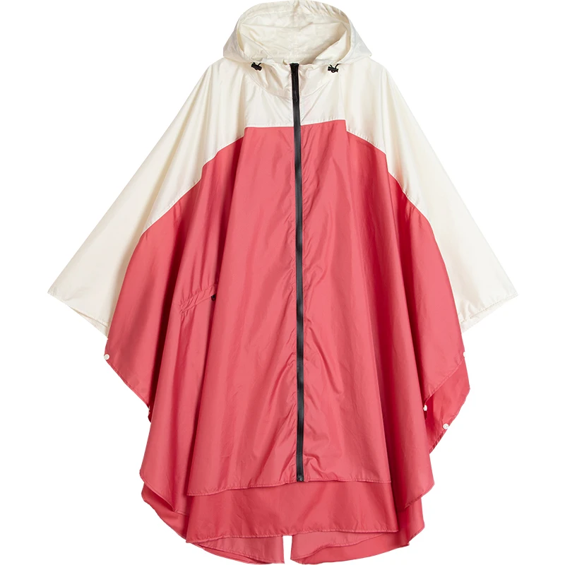

Womens Rain Coats and Capes New Stylish Long Poncho Women Raincoat with Zipper Multicolor Waterproof Rain Jacket with Hood