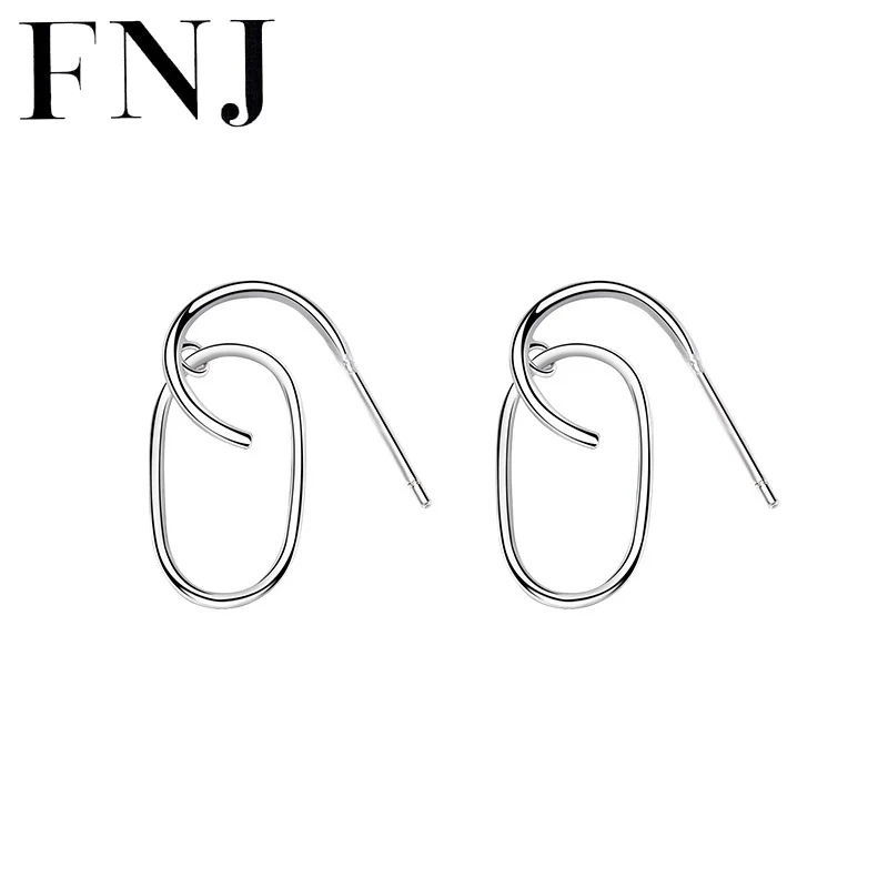 FNJ 925 Серебряные Висячие серьги для женщин ювелирные изделия новые изысканные 100%