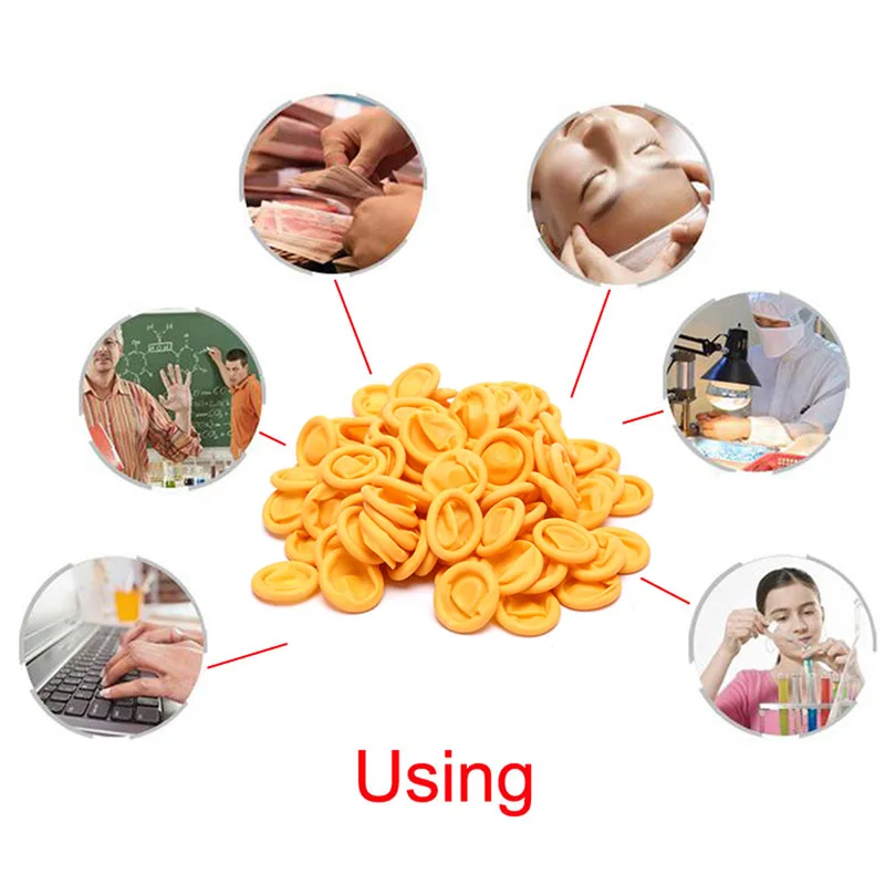 100 шт./пакет одноразовые антистатические защитные накладки для ногтей резиновые