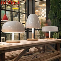 outela creative table lamps contemporary white led mushroom desk light for home bedside decoration