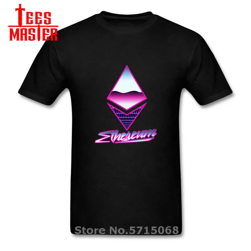 Футболка с логотипом Ethereum Мужская футболка в стиле ретро 80-х 90-х крутая летняя