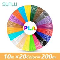 sunlu pla 1 75mm 5m 10m filament for 3d printing material 3d pen materials 20colors 3d artwork chirldrens educational gifts
