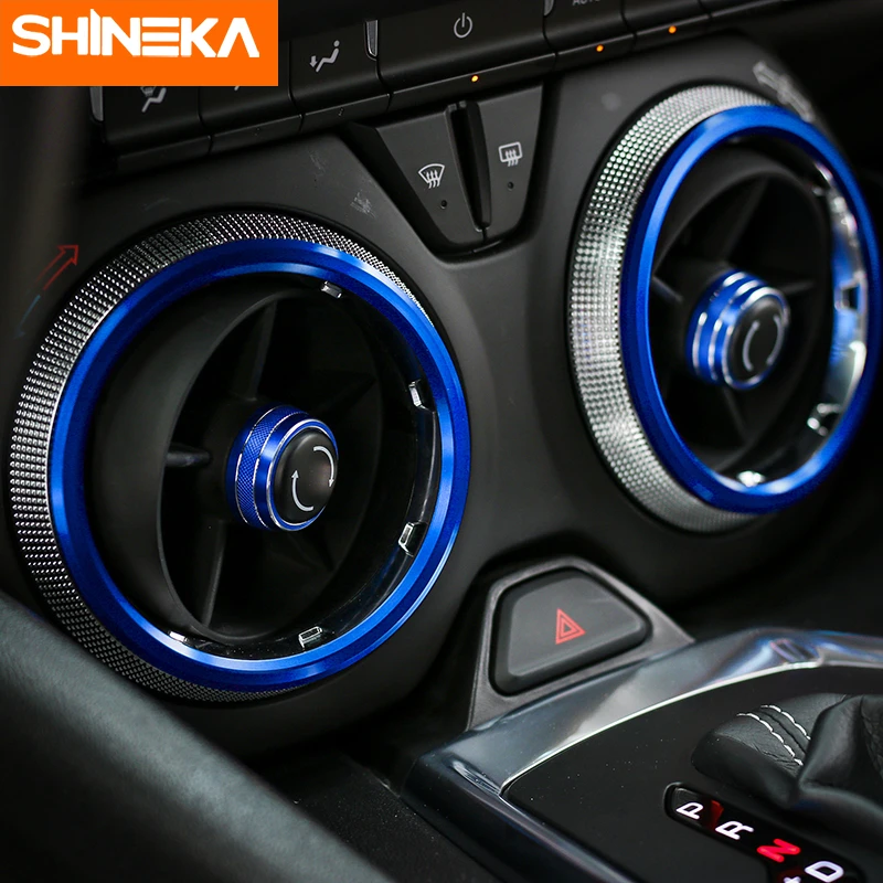 SHINEKA вентиляционное отверстие обшивка кольца переменного тока Bezels для Chevrolet Camaro