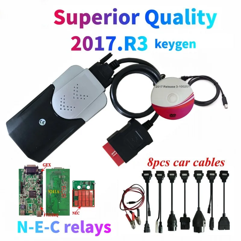 2020.23 with keygen obd obd2 Best V3.0 PCB scan for delphis vd ds150e cdp tcs pro plus car truck diagnostic tool USB - купить по