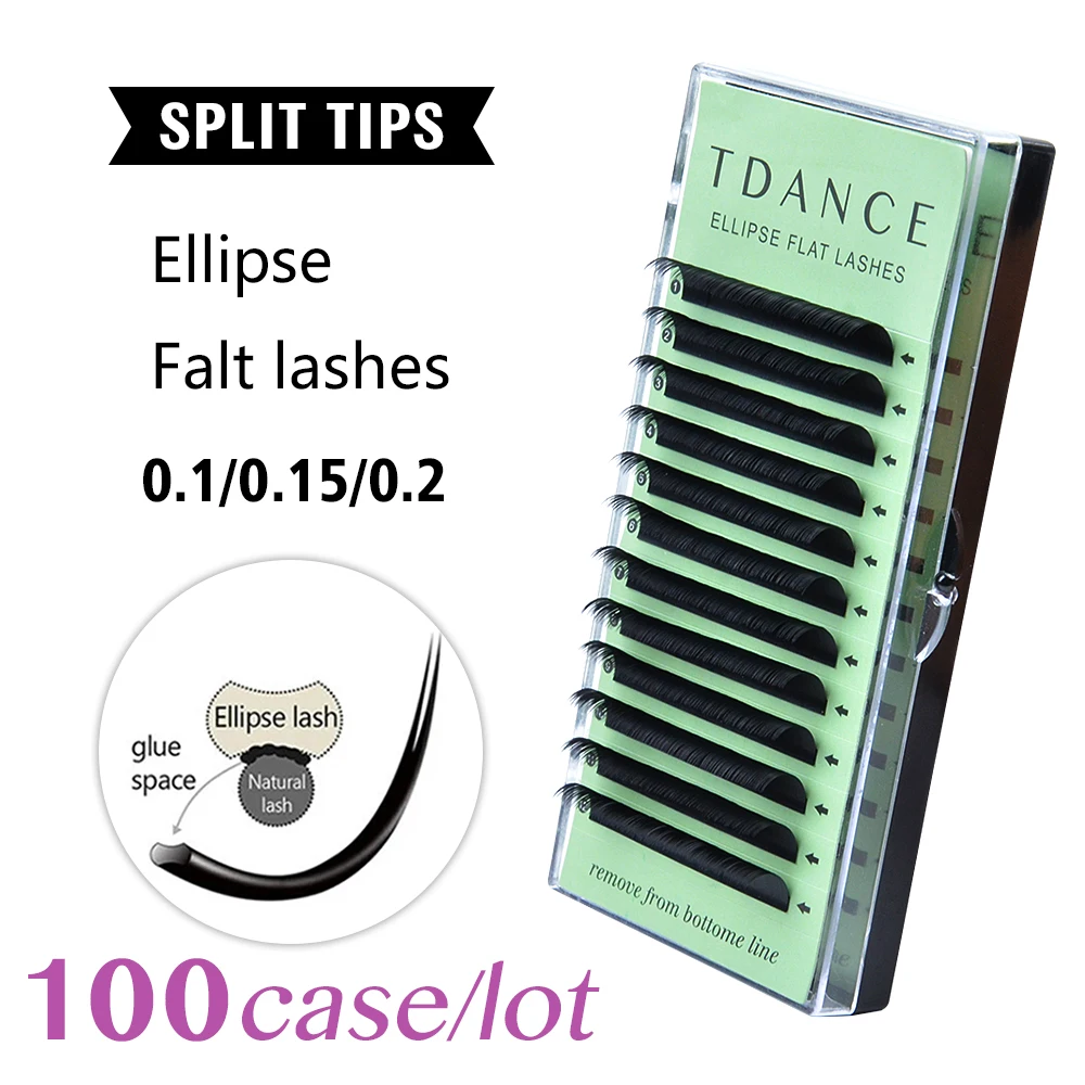 Накладные ресницы TDANCE в форме эллипса 100 лоток/Лот виде плоского накладных ресниц