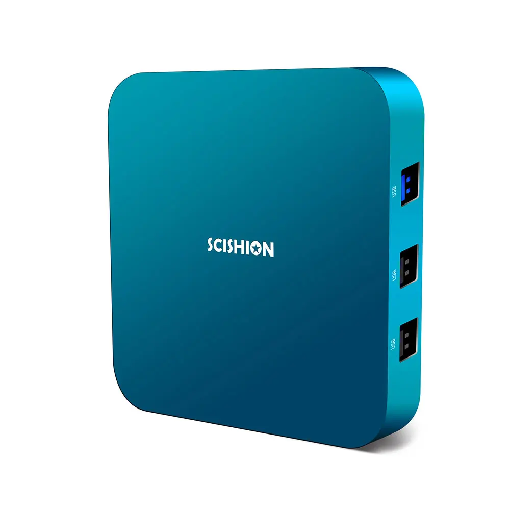 Smart android 8,1 ТВ приставка rk3328 HD 2,4G Wifi usb 3,0 bt4.0 медиаплеер 2+ 16 GB телеприставка с голосовым пультом дистанционного управления SCISHION