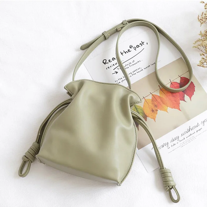 Женская сумка через плечо мини ведро из искусственной кожи высокого качества