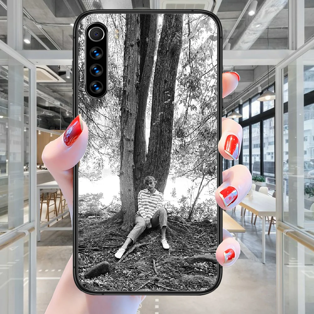

Taylor Folklore Singer Swifts Phone case For Xiaomi Redmi Note 7 8 8T 9 9S 4X 7 7A 9A K30 Pro Ultra black Waterproof Soft Bumper