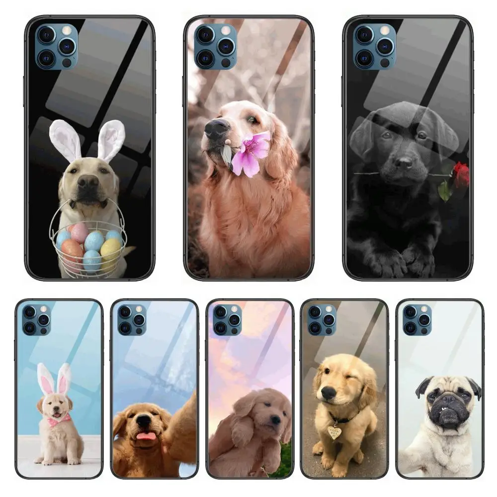 

Cover Cute puppy dog Style Phone Case cover For iphone 12 pro max 11 8 7 6 s XR PLUS X XS SE 2020 mini black cell shell