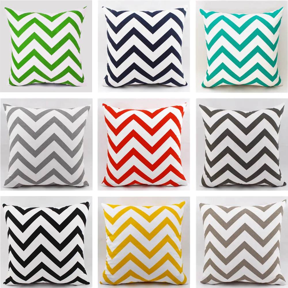 

Cotton Canvas Cushion Cover Geometric Striped Throw Pillow Case Nordic Decorative Pillow Cover for Sofa Bed Couch Home Decor