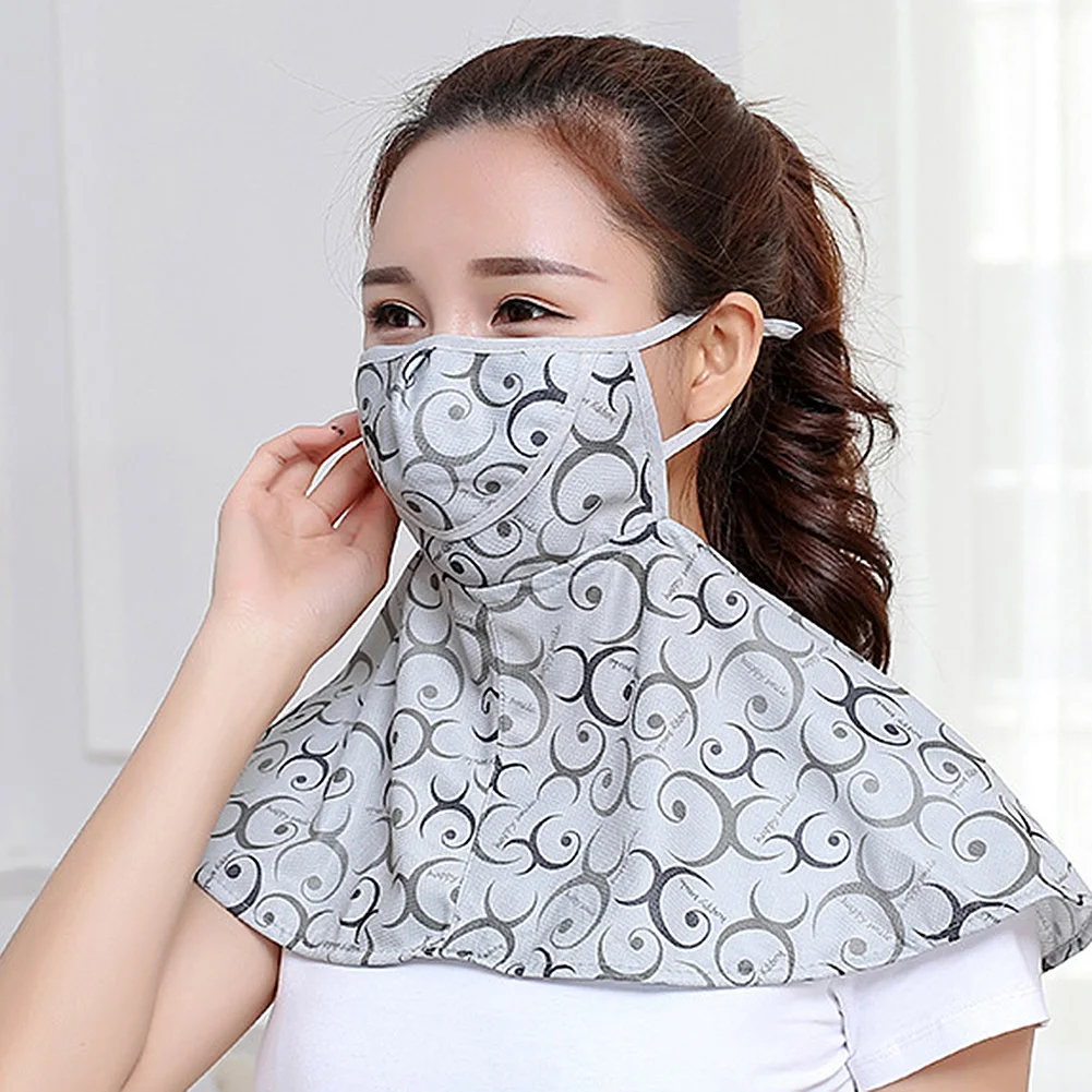 Женская бандана шарф маска для шеи летняя УФ Защита от солнца нескользящая