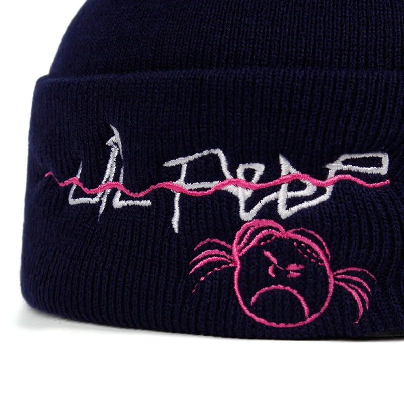 

Lil Peep Beanie Embroidery xxxtentacion Love lil.peep men women Knit Cap Knitted Hat Skullies Warm Winter Unisex Ski Hip Hop Hat