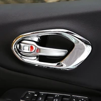 abs chrome for jeep cherokee kl 2014 2015 2016 2017 2018 accessories car inner door bowl protector frame panel cover trim