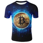 Футболка мужская оверсайз с коротким рукавом, свободная Модная рубашка с круглым вырезом и 3D-принтом, лето