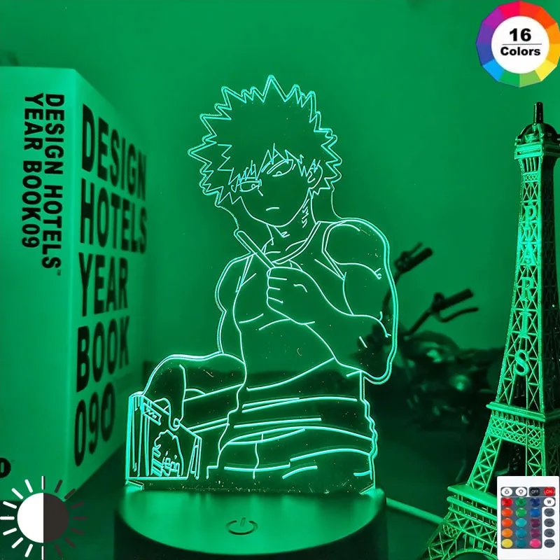 Светильник Bakugo My Hero Академия для спальни Декор подарок на день рождения манга