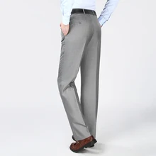 Pantalon de costume noir résistant aux plis pour homme, Baggy, classique, tenue d'affaires, grande taille 29 56  (4)