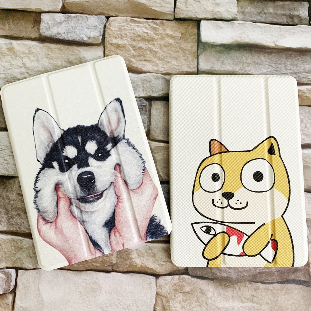 Прекрасный Хаски окрашенные Обложка для iPad 8th поколения Чехол Mini 1 2 3 Fundas Air Air3 2019 10