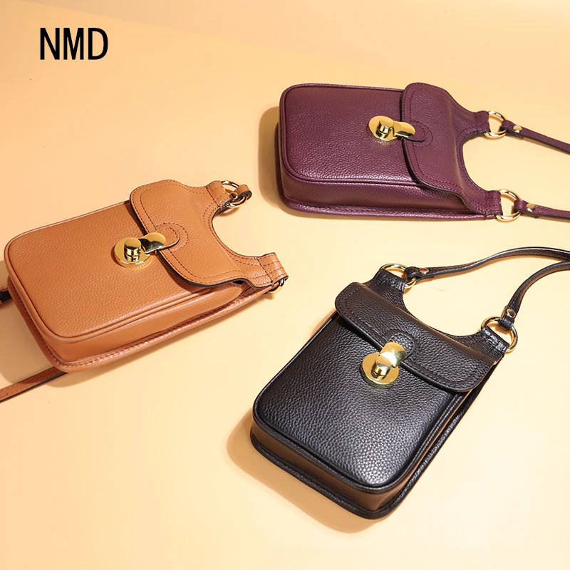 

NMD first layer cowhide summer travel female messenger bag mini dinner leather female shoulder bag