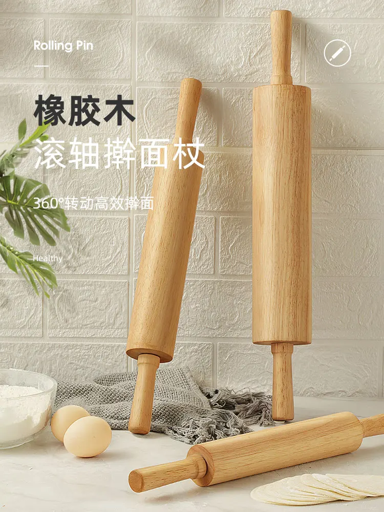 

Smooth Wooden Rolling Pin Dough Roller Non Stick Bakery Rolling Pin Kitchen Accessories Rouleau Patisserie Home Tools DI50GMZ