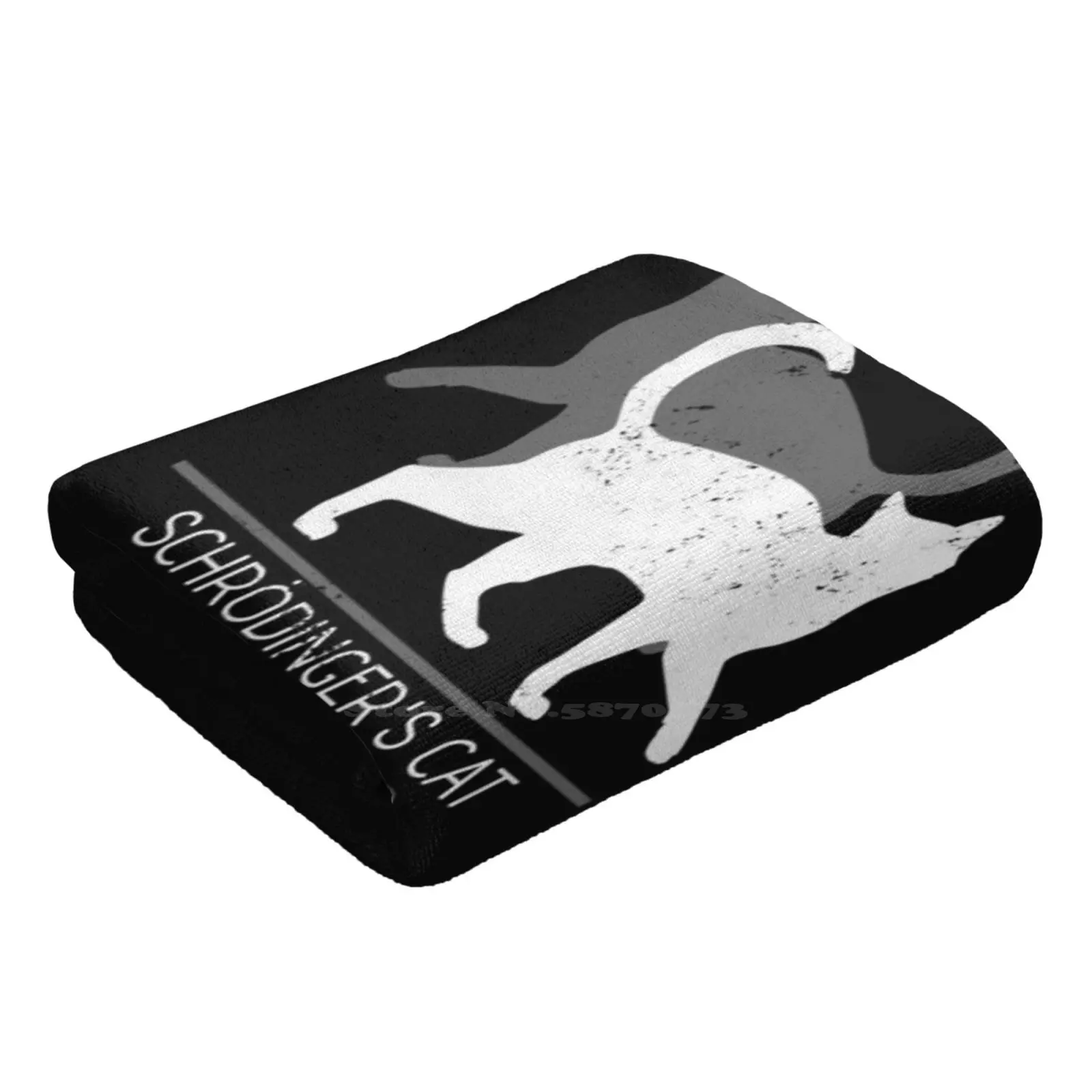 Schrödinger'S Cat Physics Print Washcloth Face Soft Towel Science Scientist Natural Nerd Geek Student | Дом и сад