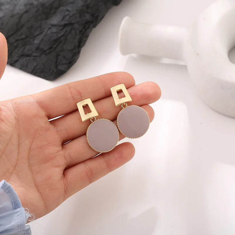 

Fashion Popular Retro drip Senior Stud earrings simple geometric shape aesthetic stud earrings for women jewelry