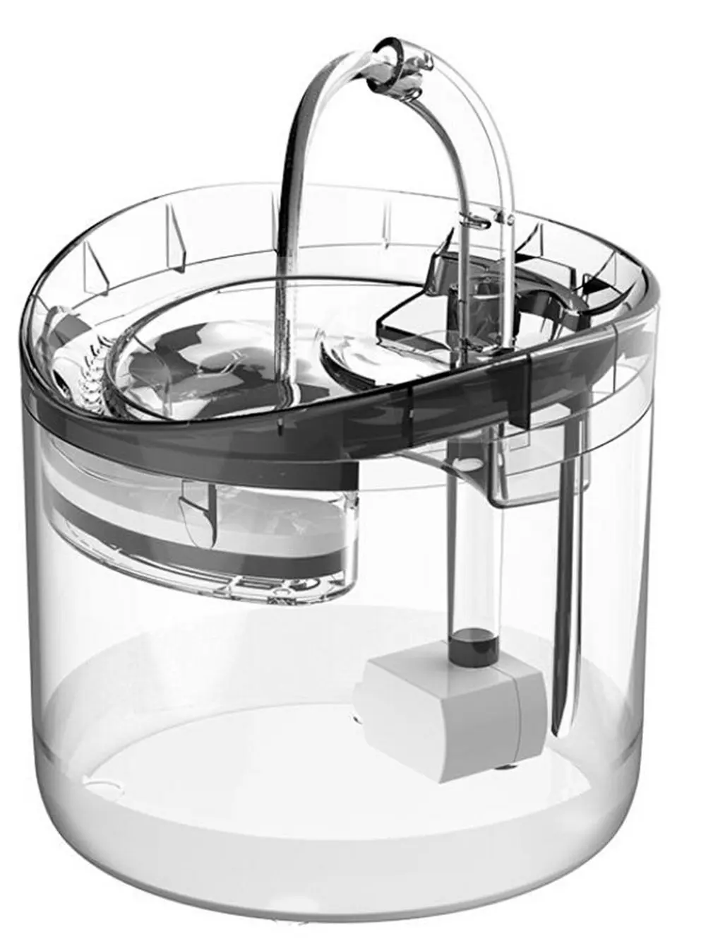 

Water Dispenser Transparent Filter Quiet Automatic Kitty Fountain Pet Drinking Fountain For Cats Dogs