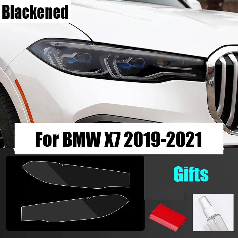 

TPU Car Headlights Protective Film Smoked Black Tint Wrap Transparent Membrane Sticker Anti-Scratch Decal For BMW X7 2019-2021