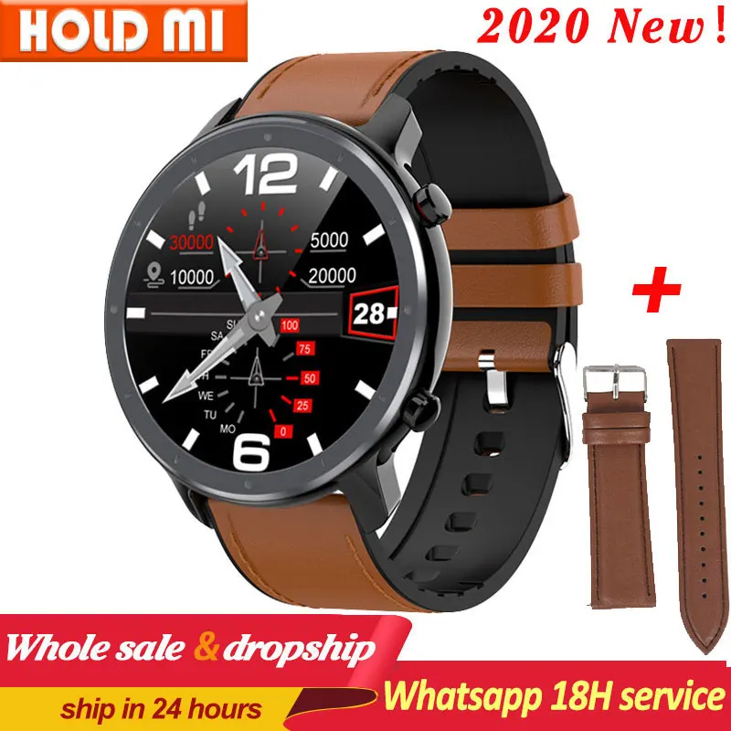 Умные часы L11 для мужчин и женщин круглый сенсорный экран ЭКГ пульсометр прогноз