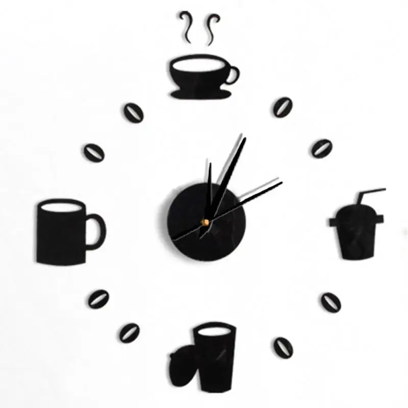 Настенные 3d-часы Horloge акриловые зеркальные наклейки для украшения дома гостиной