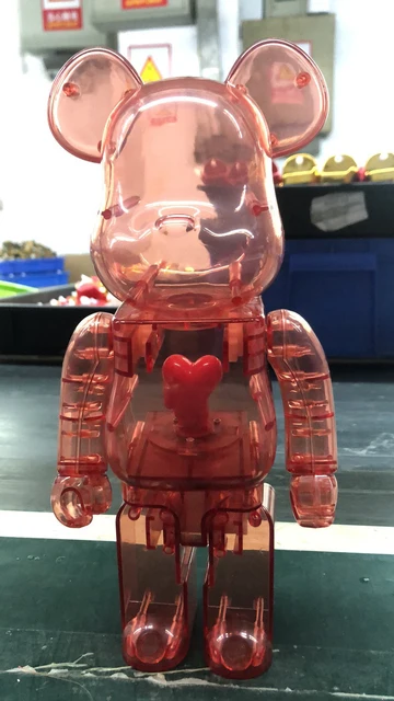 

High Quality Bearbrickly 400% LOVE Transparent And Light 28CM