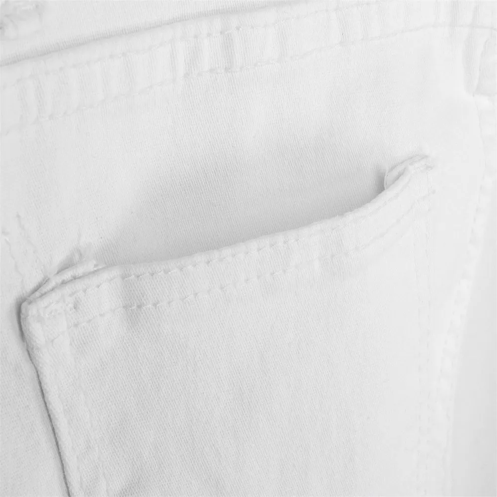 

Women Denim Skinny Female Trousers High Waist Jeans Destroyed Knee Holes Pencil Pants Trousers Stretch Ripped Boyfriend Female