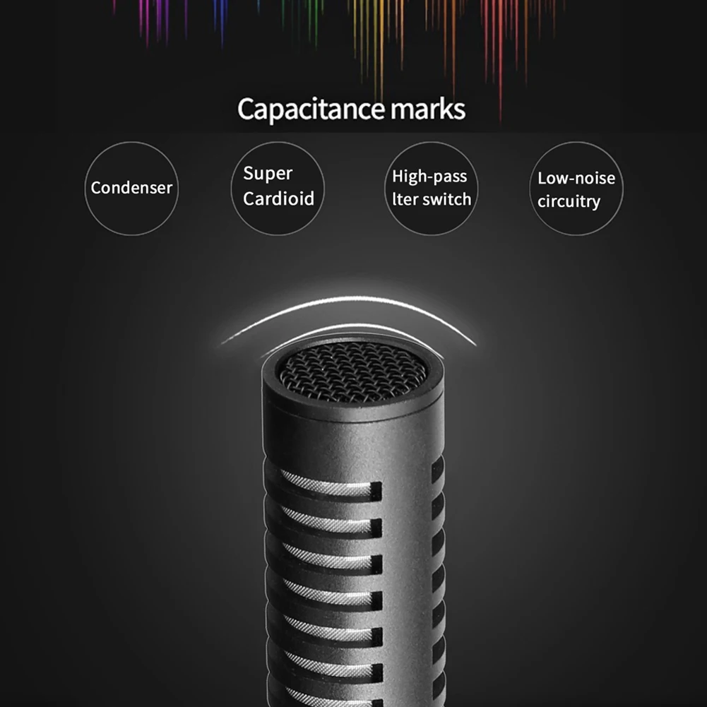 Профессиональный конденсаторный микрофон для записи интервью видеокамера Vlog Live