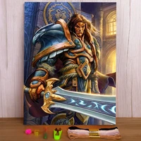 world of warcraft pre printed 11ct cross stitch complete kit embroidery dmc threads craft needlework sewing hobby magic