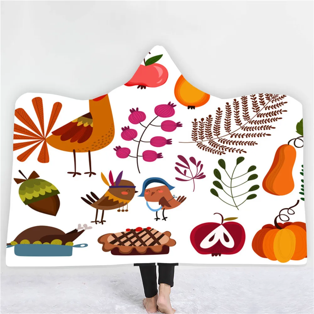 

Halloween Cosplay Costumes Demon Evil Pumpkin Pattern Wear Cap Home Blanket Children's baby Blanket Hooded Shawl Dropshipping