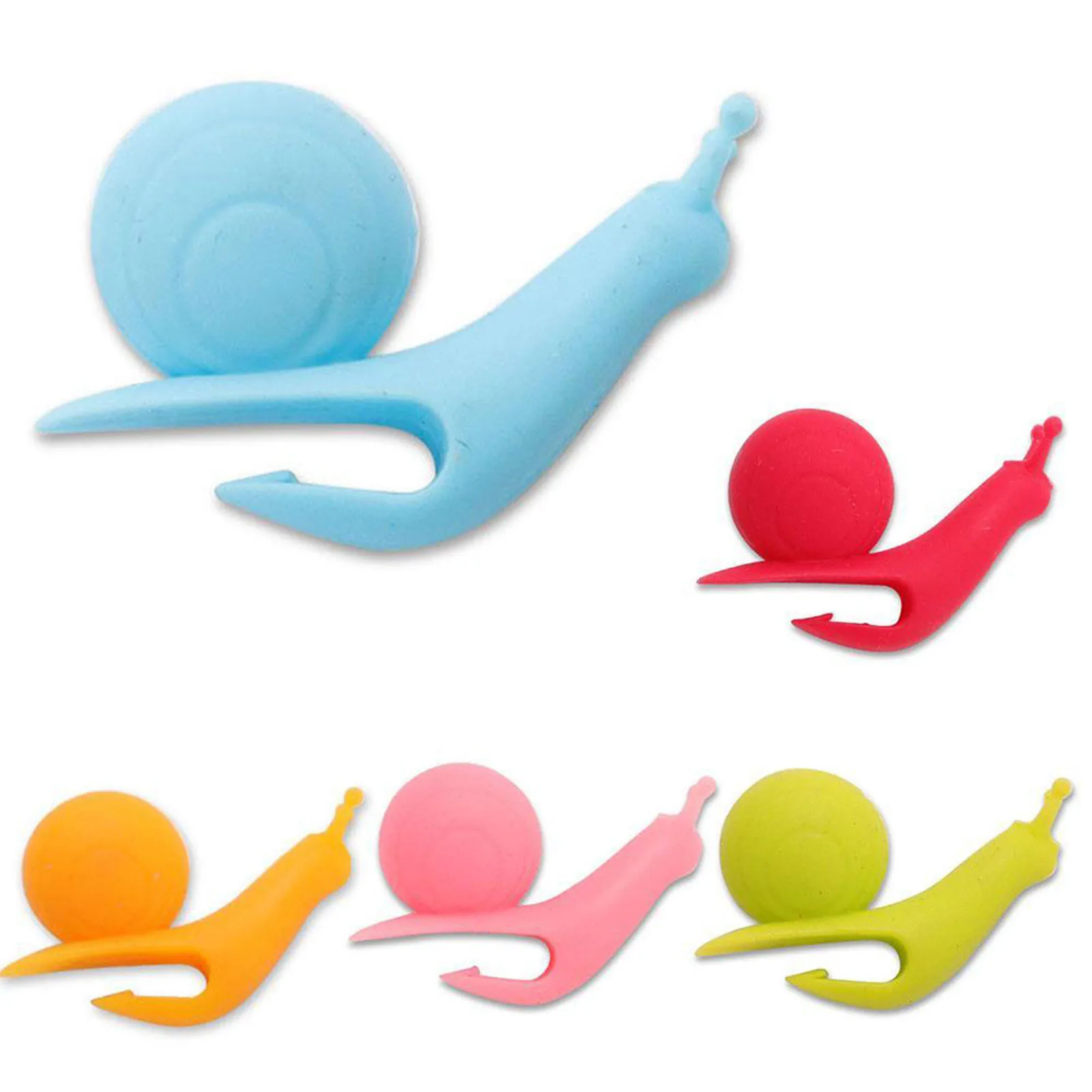 

2021 5pcs Creative Cute Snail Shape Silicone Tea Bag Holder Cup Mug Hanging Tool Tea Balls Tools Random Color Tea Strainers