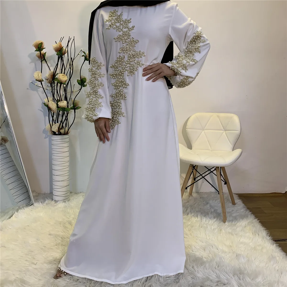 

Eid Muslim Dress Women Kimono Abaya Dubai Turkey Kaftan Hijab Dresses Abayas Islamic Clothing Caftan Marocain De Moda Musulmana