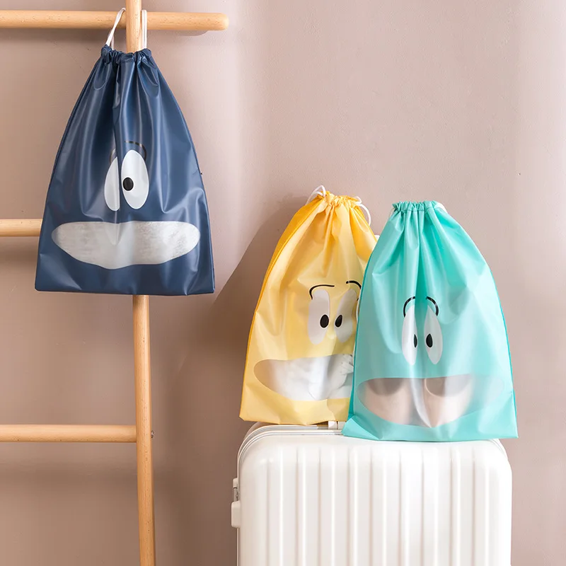 Портативная Водонепроницаемая мультяшная дорожная сумка чемодан для обуви