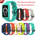 Ремешок силиконовый для смарт-часов Huawei Honor Band 6, мягкий модный спортивный сменный Браслет Для Huawei Band6