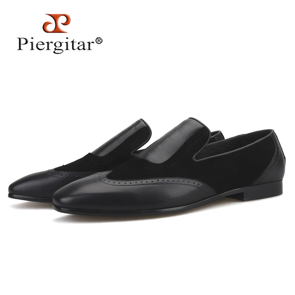 Мокасины Piergitar мужские кожаные и замшевые Классическая обувь ручной работы