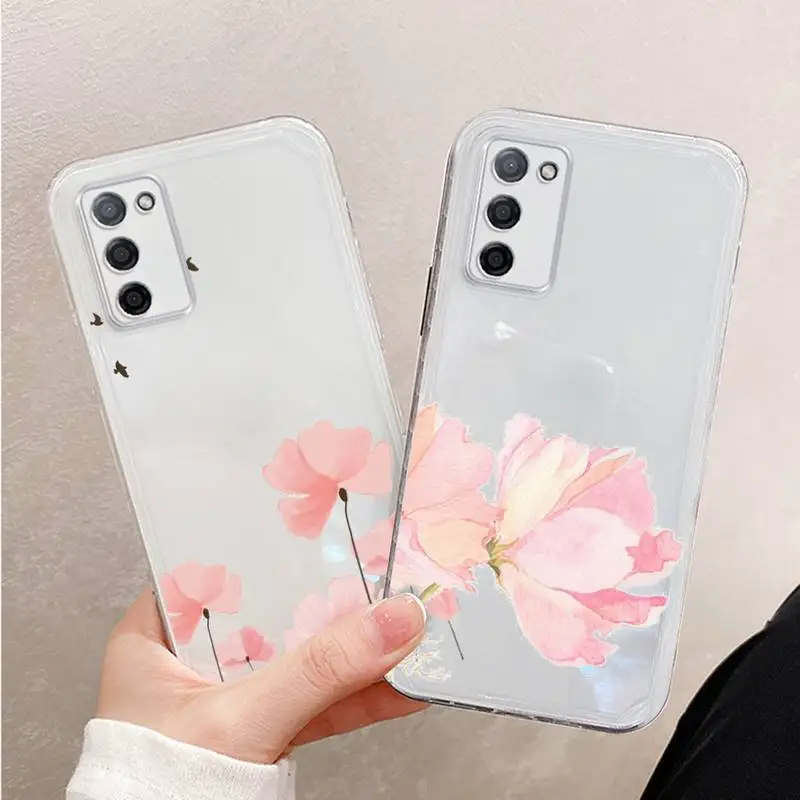 

rose Phone Case Transparent For oppo R17 R15 R11 R9 F11 A32 A39 K7 K5 S X PRO PLUS moible bag