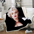 Одеяло Marilyn Monroe, Флисовое одеяло с 3D принтом, s для кровати, домашний текстиль, роскошный подарок для взрослых, мягкое зимнее красивое сексуальное теплое покрывало
